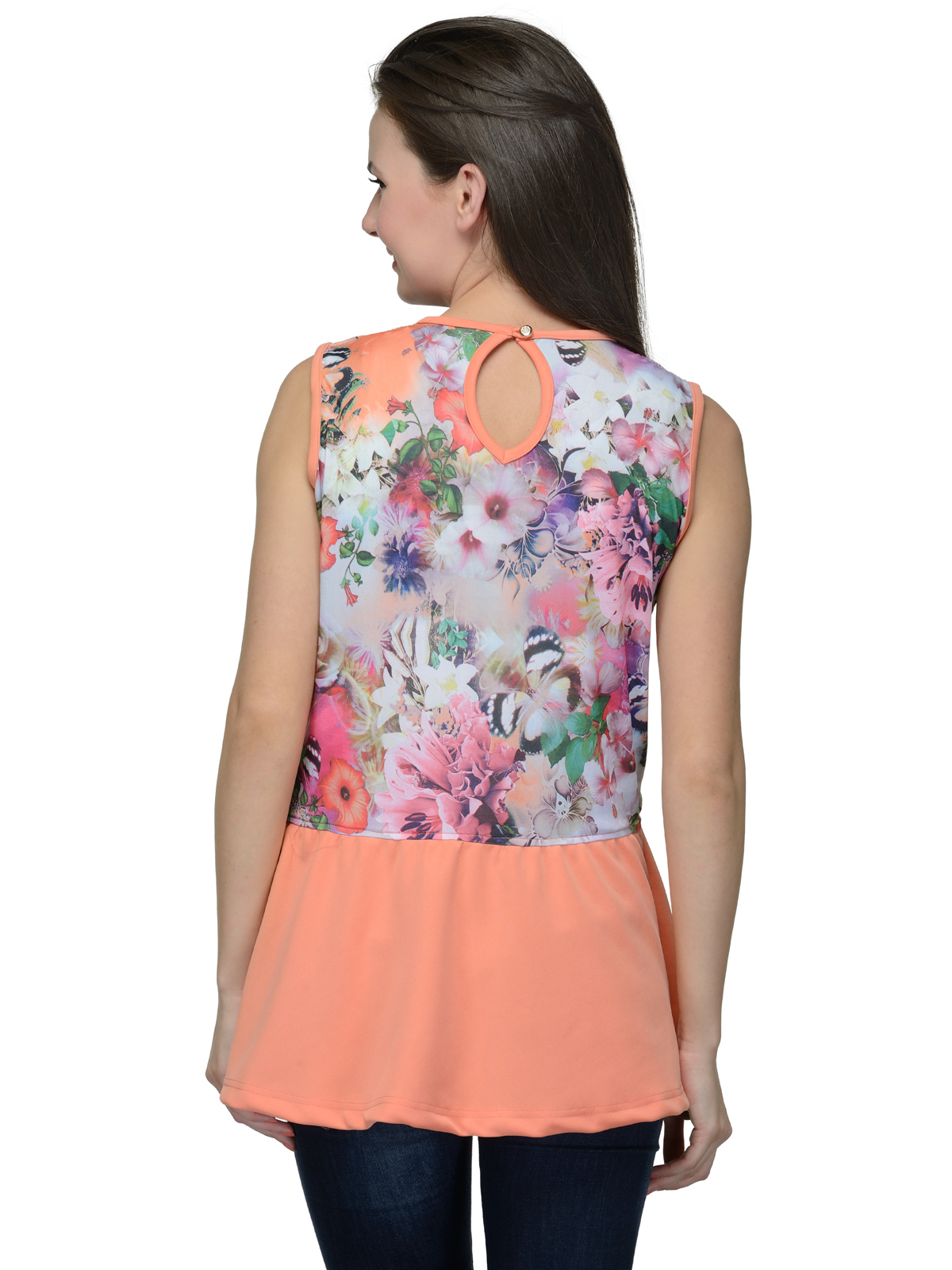 WS ABSTRACT MULTI FLOWER PRINT TOP