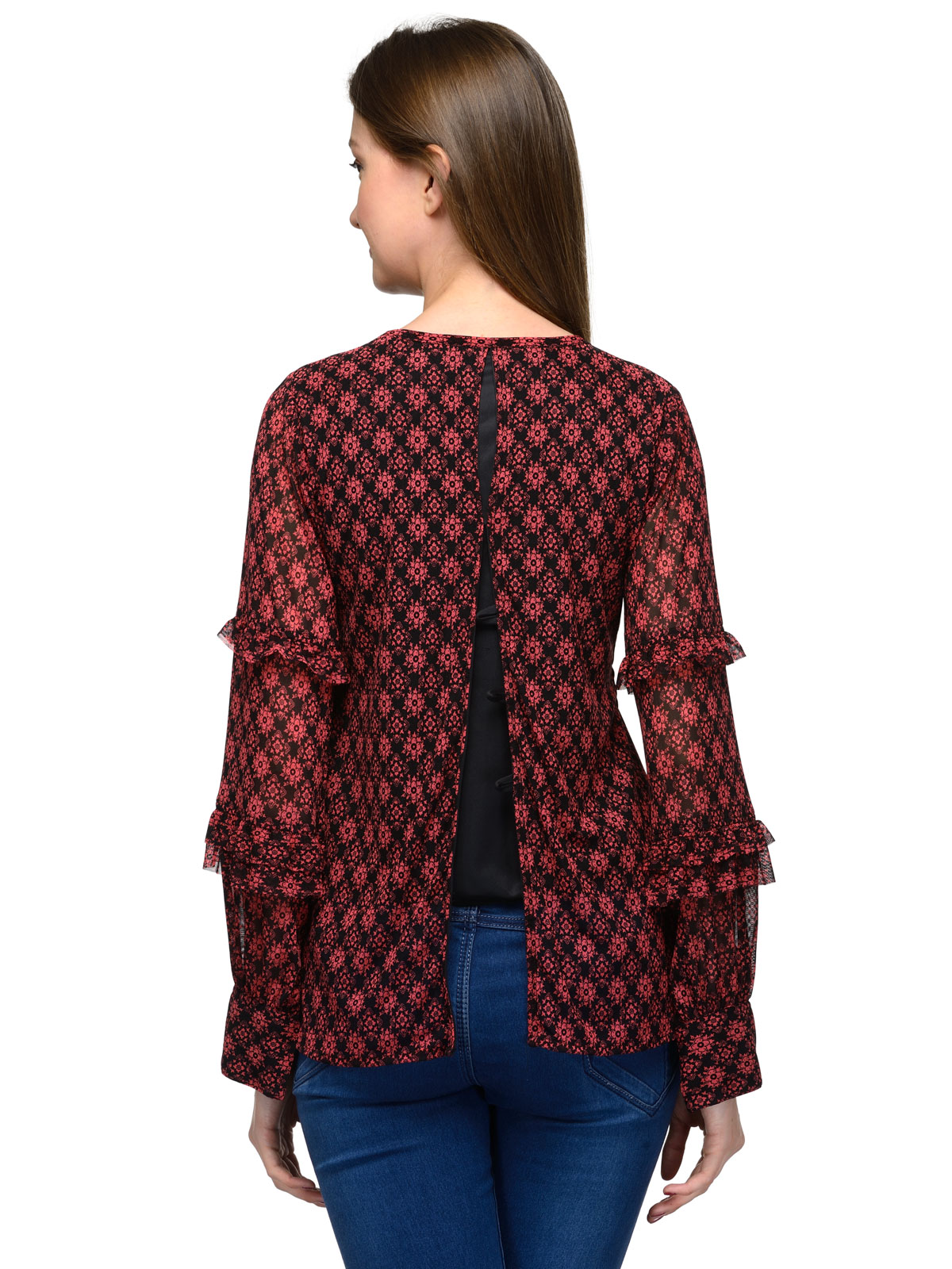 FULL SLEEVES FRONT CHOKER TOP