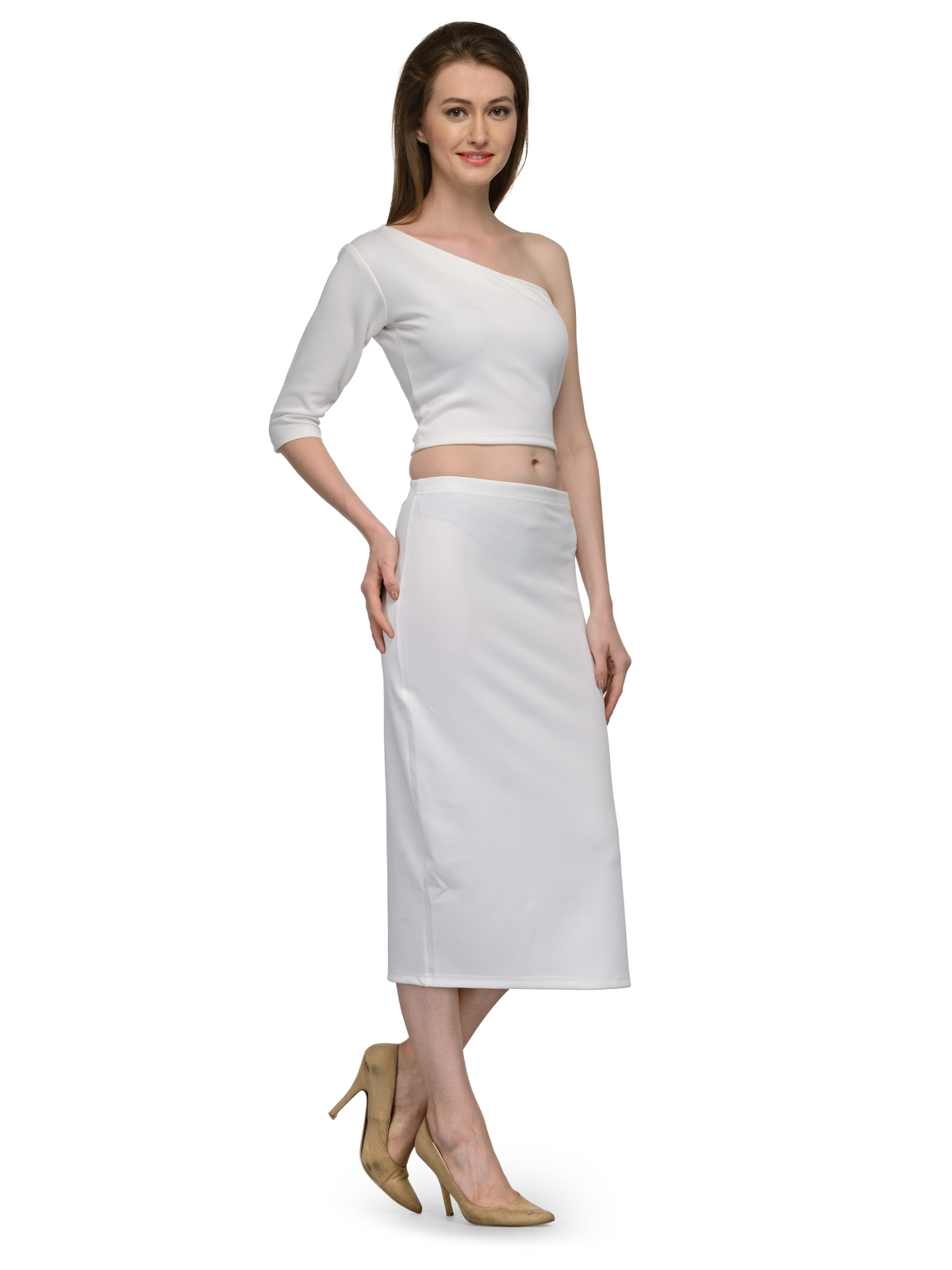 SINGLE SLEEVE CROP TOP