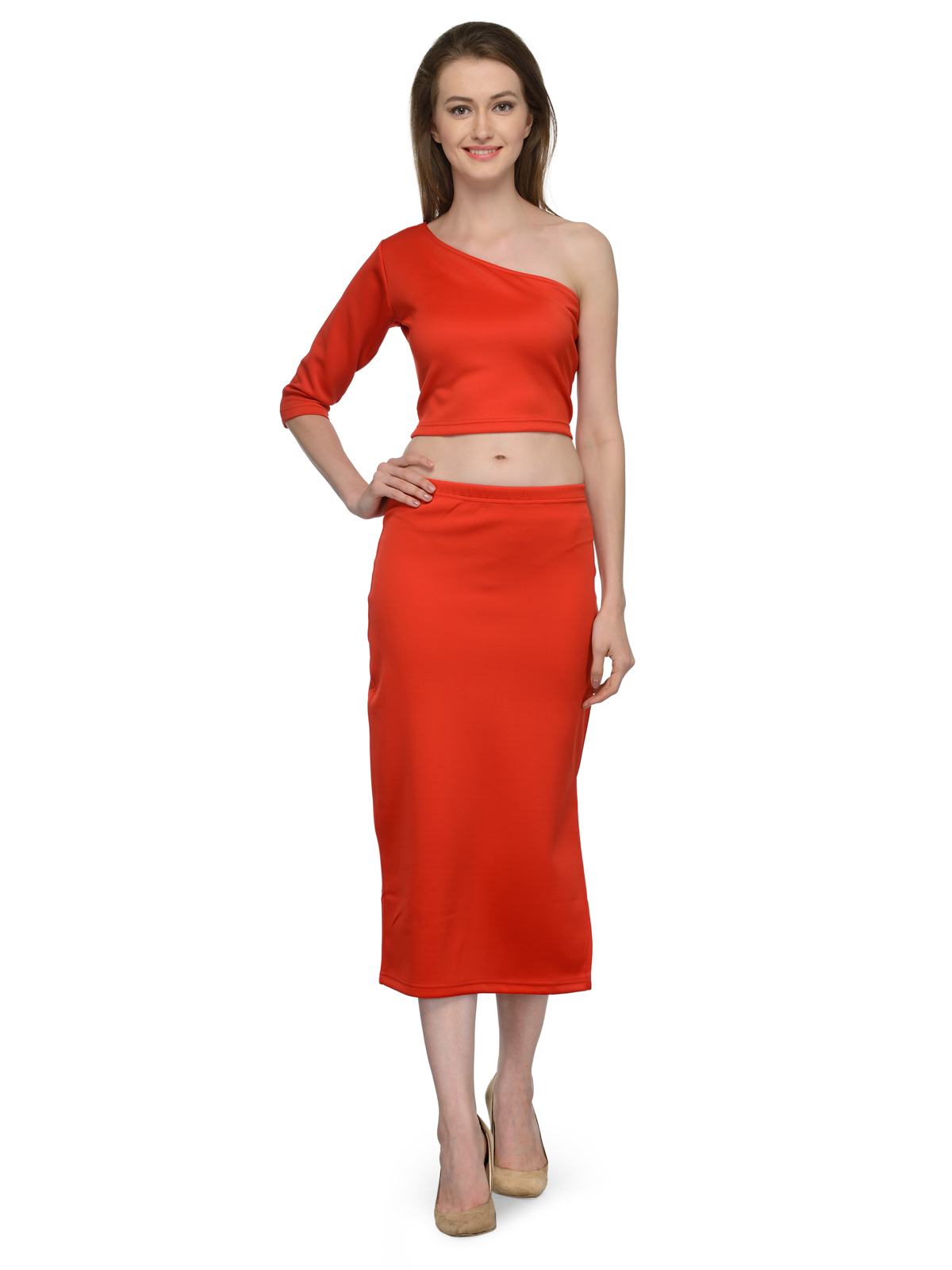 SINGLE SLEEVE CROP TOP