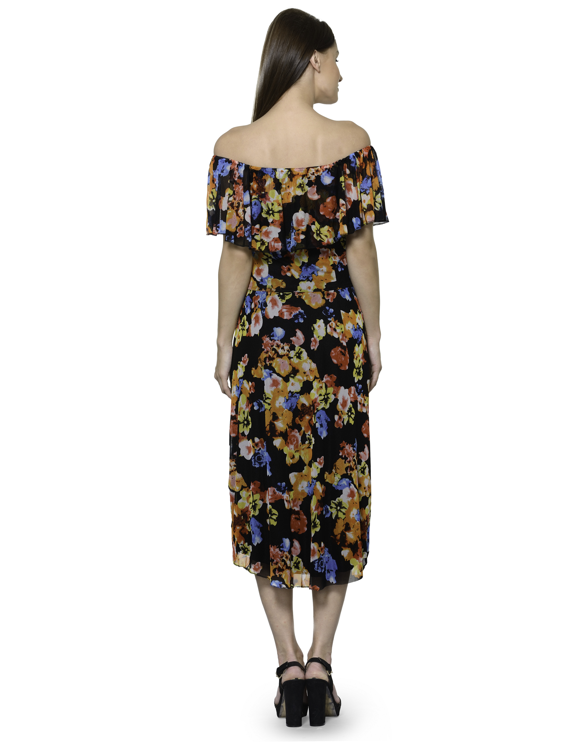 MULTIFLOWER PRINT MAXI DRESS